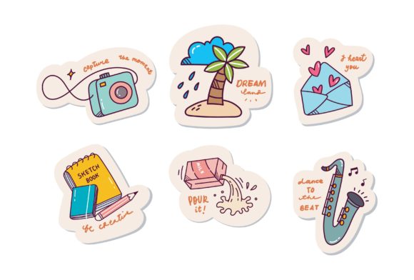 Download Cute Digital Sticker Set - Digital sticker Collection