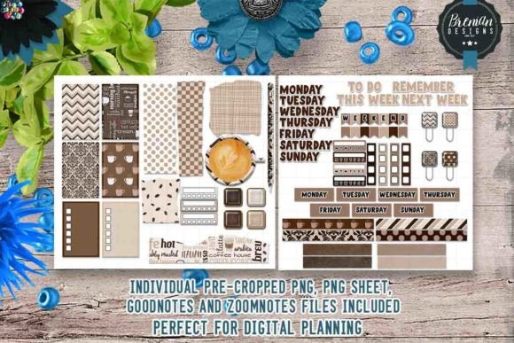 Download Coffee Time Digital Stickers - Digital sticker Collection