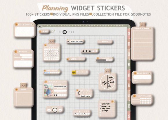 Download Planning Widget Digital Stickers - Digital sticker Collection