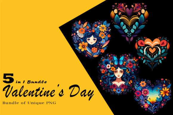 Download Boho Heart Valentines Day Illustration - Boho heart Collection