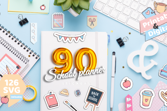 Download School Planner Digital Stickers - Digital sticker Collection