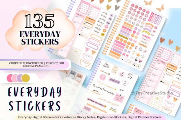 Download Everyday Life Digital Stickers Bundle - Digital sticker Collection