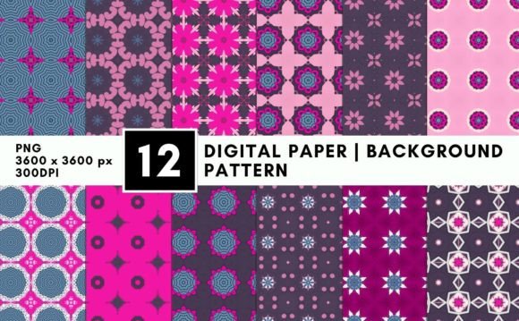 Download Pink and Blue Printable Digital Paper - Printable digital paper Collection