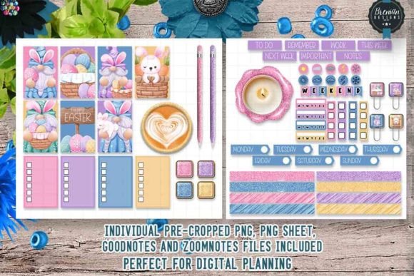 Download Hoppy Easter Gnomes Digital Stickers - Digital sticker Collection