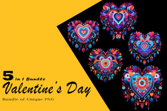 Download Boho Heart Valentines Day Clipart Bundle - Boho heart Collection