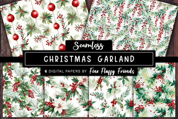 Download Christmas Garland Seamless Background - Seamless background Collection