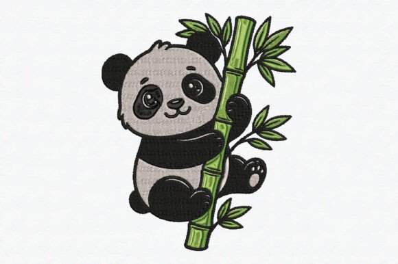 Download Cute Panda Embroidery Design - Panda Collection