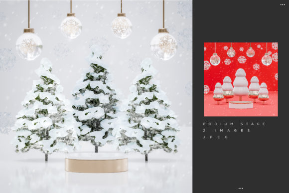 Download Christmas Podium for Product Placement - Placement Collection