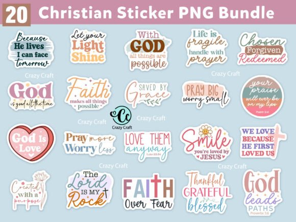 Download Christian Digital Stickers Svg Bundle - Digital sticker Collection