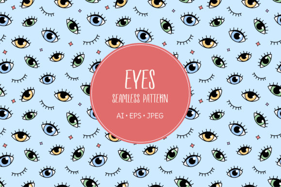 Download Doodle Eyes, Seamless Background - Seamless background Collection