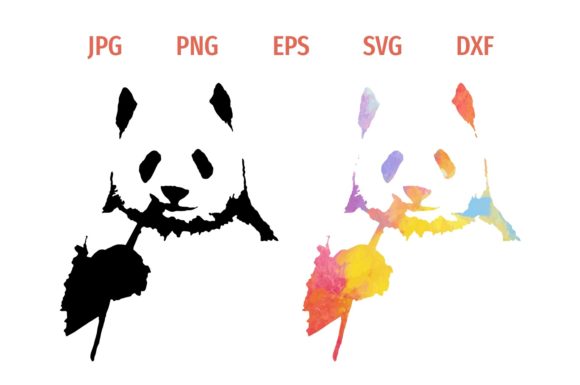 Download Watercolor Panda Pattern Silhouette - Panda Collection