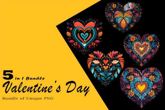 Download Boho Heart Valentines Day Clipart - Boho heart Collection