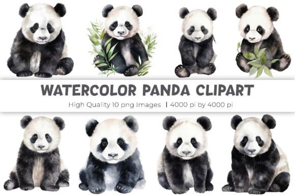Download Watercolor Panda Clipart - Panda Collection