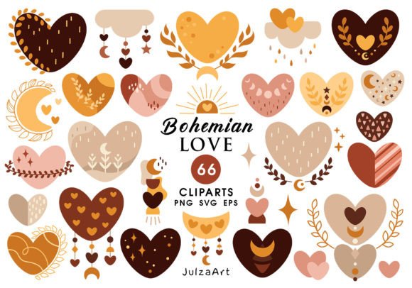 Download Boho Heart Clipart, Valentines Day Svg - Boho heart Collection