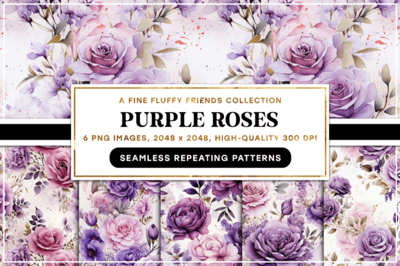 Download Purple Roses Seamless Background - Seamless background Collection