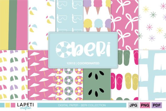 Download Summer Printable Digital Paper Pack - Printable digital paper Collection