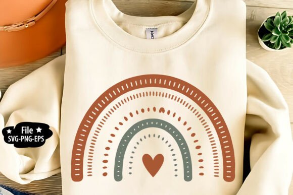 Download Boho Heart Rainbow SVG PNG - Boho heart Collection